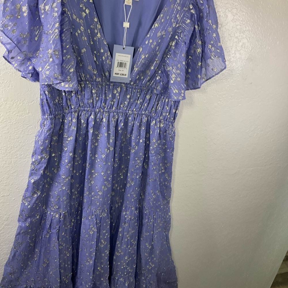Sail to Sable Lilac Maxi Dress with Gold Foil Accents